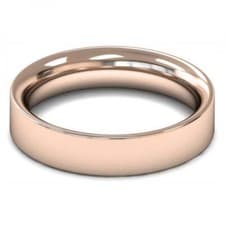 Image of 9ct Rose Gold 5mm Super Deluxe Comfort Flat Court Wedding Ring