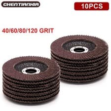 Image of 115mm Flap Discs Sanding 40/60/80/120 Grit Angle Grinding Wheels Discs Pads 10PC
