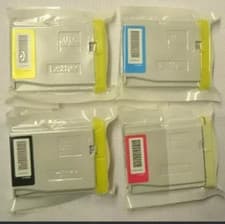Image of Brother LC1000 GENUINE Ink Cartridges - Black Cyan Magenta Yellow, FREE DELIVERY