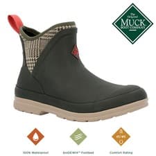 Image of Muck Boot Women's Pull On Original Ankle Boot Wellies Green Waterproof - MOAW300