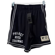 Image of Under Armour UA Shorts Mens S Project Rock Penny Mesh 7" 1377443 Black NWT