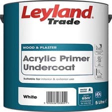 Image of Leyland Trade Universal White Primer Undercoat Multi Surface 5L Professional UK