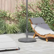 Image of Outdoor Umbrella Base Dark grey wood look 48 x 48 x 32 cm vidaXL