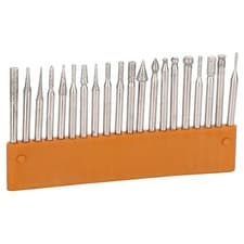 Image of 20 Pieces 1/8"(3mm) Shank Diamond Burr Set Grinding