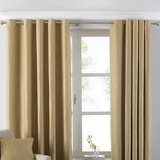Image of Paoletti Atlantic Woven Twill Curtains Eyelet Window Panels Home Decor UK