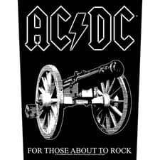 Image of AC/DC Back Patch: For Those About To Rock One Size