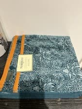 Image of William Morris & Co Green Teal Patterned Bath Towel 70x130cm