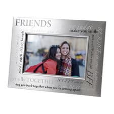 Image of Modern Collage Friends Themed Picture Frame in Brushed Silver Finish by Happy...