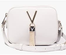 Image of New Valentino Divina camera Tassel Crossbody bag in ghiacchio Grey 
