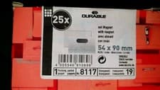 Image of DURABLE 8117-19 = 25 x Magnetic NAME BADGES 54x90 GENUINE SEALED NEW