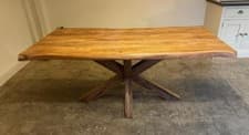 Image of Dining Table - 180cm x 90cm - Live Edge - Solid Acacia Wood - Seats 6-8