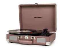 Image of Crosley Cruiser Deluxe Purple Ash Bluetooth Vinyl Turntable - New +Fast Del