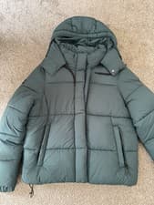 Image of Superdry Hooded Sports Puffer Jacket Green