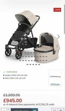 Image of Uppababy Vista V2 Complete System and Carrycot for Vista RRP £1000