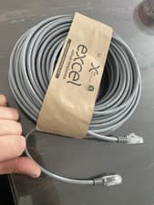 Image of 25m Ethernet Cable U/Utp RJ45 Network Lead Premium Cat5e Grey