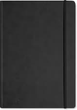 Image of New Silvine Premium Executive Soft Feel Notebook Ivory Paper A4 Black Brown