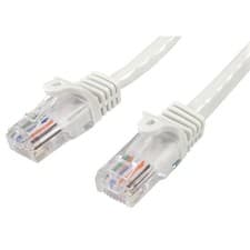 Image of StarTech Cat5e Snagless Patch Cable RJ45 Connectors 1m White