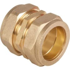 Image of Compression Straight Coupler Pipe Fitting Plumbing Connector 15mm