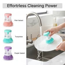 Image of Soap Dispenser Kitchen Liquid Dish Washing Up Scrubber Brush Household Cleaning