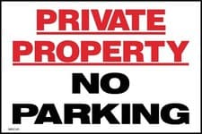 Image of Private Property No Parking Sign or Sticker - All Sizes (MISC40)