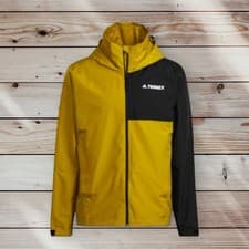 Image of adidas Terrex Multi RAIN.RDY Two-Layer Rain Jacket 'Green Black' HI1626 M XL