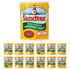 Image of Sandtex 5 Litre Ultra Smooth Masonry Paint Home Wall Exterior Paints All Colours