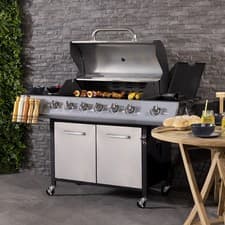 Image of Charles Bentley 7 Burner Premium Gas BBQ Barbecue - Silver
