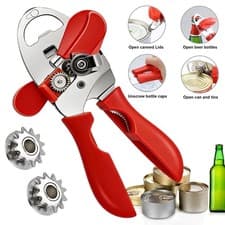 Image of 4IN1 Can Opener Manual Tin Opener for Seniors with Arthritis Handheld Can Opener