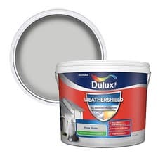 Image of Dulux Weathershield Masonry Paint 10L Pale Slate Smooth Matt Exterior Coat New