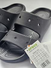 Image of Crocs Classic Sandal V2 Black Slide Sandals J6 UK 6 EU 38-39