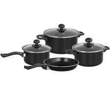 Image of Non Stick 7 Pcs Cookware Set Cooking Casserole Pot Frying Pan Saucepan With Lids