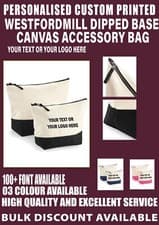 Image of Personalised Custom Westford Dipped Base Canvas Accessory Bag Make up Kit WM544