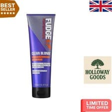 Image of Fudge Professional Clean Blonde Shampoo - Purple Toning for Radiant Hair