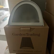Image of Garden Trading Regent Funnel Light Grey Metal Outdoor Light