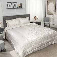 Image of Bedspread Set 3Pcs Quilted Jacquard Bedspread Double King Single Bed Duchess