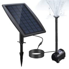 Image of Anself Solar Water Pump, 9V 2.5W Power Panel Pump Landscape Pool Garden Black