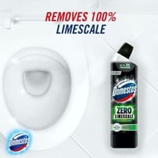 Image of 2 x Domestos Zero Toilet Limescale Remover 100% Cleaner 750ml Thicker Lime Power