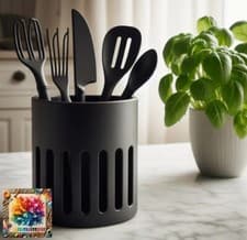 Image of Kitchen Utensil Holder – Sleek & Stylish Storage, Utensil Basket (DEL-0063)