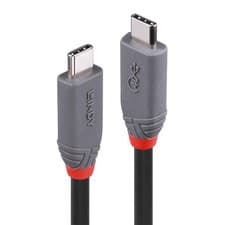 Image of Lindy 0.8M Usb 4 Type C Cable 40Gbps Anthra Line 0.8 M Usb C Usb C Usb4 Gen 3X2