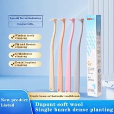 Image of Orthodontic Toothbrush Small Head Ultra Soft Gum Brushes For Braces Implants