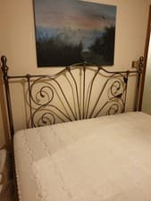 Image of Super King size ornate bed frame with mattress