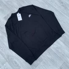 Image of Nike Foundation Club French Terry Sweatshirt - Black [BV2666-010]