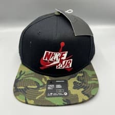 Image of Air Jordan Pro Hat Men Black Red Camouflage Jumpman Nike Air Snap Back Cap New