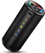 Image of Xuevcn Portable Bluetooth 5.4 Speaker 20W EQ Mode Mic RGB Lights TWS Pairing IP7