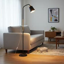 Image of Adjustable Standard Floor Lamp Living Room Reading Light Free Standing Lighting