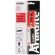 Image of Araldite 2-Part Rapid Epoxy Syringe, 24ml. Strong, Fast Setting Glue Solvent...