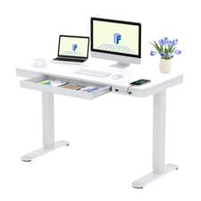 Image of FLEXISPOT Q3 Electric Standing Desk, Height Adjustable with Drawer, LED Display