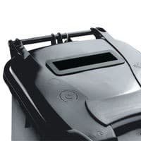 Image of Confidential Waste Wheelie Bin 120 Litre Grey 377879