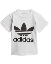 Image of Adidas Unisex Baby White T-Shirt 0-3 Months Big Trefoil Logo BNWT