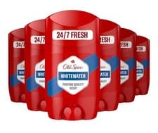 Image of Old Spice Whitewater Men's Deodorant Stick 50ml x 6 Pack 24/7 0% Aluminium Salts
